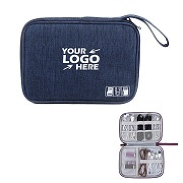 USB Data Cable Organizer Travel Kit Case 